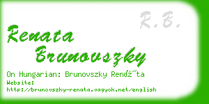 renata brunovszky business card